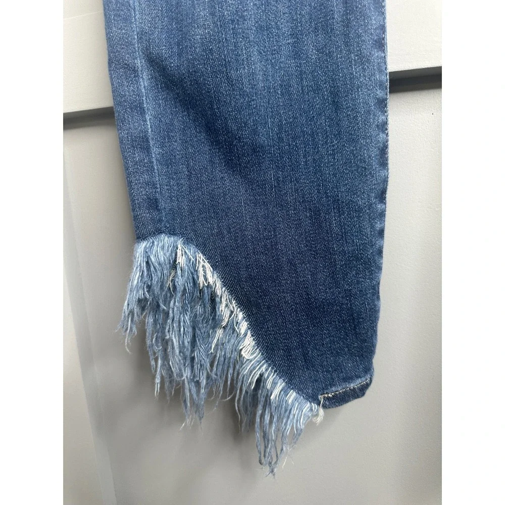Judy Blue Distressed Skinny‎ Jeans Frayed Hem Women's Size 11/30
